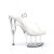 Pleaser Sandalette ADORE-708 Transparent Silber EU-35 / US-5