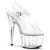 Pleaser Sandalette ADORE-708 Transparent Silber EU-36 / US-6