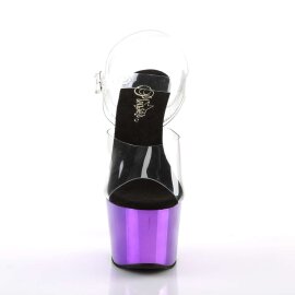 Pleaser Sandalette ADORE-708 Transparent Lila Chrom EU-35...