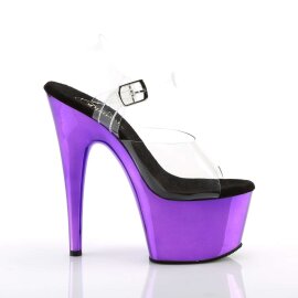 Pleaser Sandalette ADORE-708 Transparent Lila Chrom EU-35 / US-5