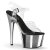 Pleaser Sandalette ADORE-708 Transparent Silber Chrom EU-35 / US-5