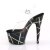 Pleaser Sandalette ADORE-708BMC Transparent Schwarz EU-35 / US-5