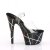 Pleaser Sandalette ADORE-708BMC Transparent Schwarz EU-35 / US-5