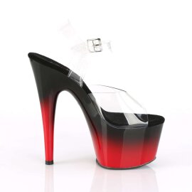 Pleaser ADORE-708BR-H Clear/Black-Red EU-38 / US-8