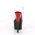 Pleaser Sandalette ADORE-708BR Transparent Rot Schwarz EU-37 / US-7