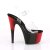Pleaser Sandalette ADORE-708BR Transparent Rot Schwarz EU-38 / US-8