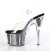 Pleaser Sandalette ADORE-708CG Transparent Schwarz Glitter EU-35 / US-5