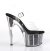 Pleaser Sandalette ADORE-708CG Transparent Schwarz Glitter EU-35 / US-5