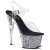 Pleaser Sandalette ADORE-708CG Transparent Silber Multi Glitter EU-35 / US-5
