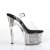 Pleaser Sandalette ADORE-708CG Transparent Silber Multi Glitter EU-35 / US-5
