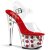 Pleaser Sandalette ADORE-708FL Transparent Rot EU-37 / US-7