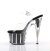 Pleaser Sandalette ADORE-708G Transparent Schwarz Glitter EU-35 / US-5