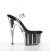 Pleaser Sandalette ADORE-708G Transparent Schwarz Glitter EU-35 / US-5