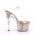 Pleaser Sandalette ADORE-708G Transparent Rose-Gold Glitter EU-36 / US-6