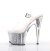 Pleaser Sandalette ADORE-708G Transparent Silber Glitter EU-35 / US-5