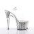 Pleaser Sandalette ADORE-708G Transparent Silber Glitter EU-35 / US-5