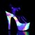 Pleaser Sandalette ADORE-708GXY Transparent Neon-Bunt EU-37 / US-7