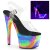 Pleaser Sandalette ADORE-708GXY Transparent Neon-Bunt EU-38 / US-8