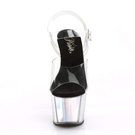 Pleaser Sandalette ADORE-708HGI Transparent Silber...
