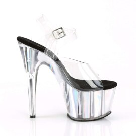 Pleaser Sandalette ADORE-708HGI Transparent Silber Hologram EU-35 / US-5