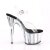 Pleaser Sandalette ADORE-708HGI Transparent Silber Hologram EU-37 / US-7
