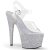 Pleaser Sandalette ADORE-708HMG Transparent Silber Multi Glitter EU-35 / US-5