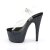 Pleaser Sandalette ADORE-708LG Transparent Schwarz Strass EU-35 / US-5