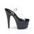 Pleaser Sandalette ADORE-708LG Transparent Schwarz Strass EU-35 / US-5