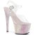 Pleaser Sandalette ADORE-708LG Transparent Silber Multi Glitter EU-35 / US-5