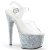 Pleaser Sandalette ADORE-708LG Transparent Silber Multi Glitter EU-35 / US-5