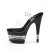 Pleaser Sandalette ADORE-708LN Transparent Schwarz EU-37 / US-7