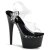 Pleaser Sandalette ADORE-708LS Transparent Schwarz EU-35 / US-5
