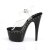 Pleaser Sandalette ADORE-708LS Transparent Schwarz EU-35 / US-5
