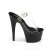 Pleaser Sandalette ADORE-708LS Transparent Schwarz EU-35 / US-5