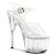 Pleaser Sandalette ADORE-708LS Transparent Silber EU-35 / US-5