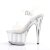 Pleaser Sandalette ADORE-708MMG Transparent Silber EU-35 / US-5