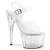 Pleaser Sandalette ADORE-708MMG Transparent Silber EU-38 / US-8
