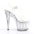 Pleaser Sandalette ADORE-708MMG Transparent Silber EU-39 / US-9