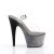 Pleaser Sandalette ADORE-708OMBRE Transparent Silber-Schwarz EU-38 / US-8
