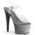 Pleaser Sandalette ADORE-708OMBRE Transparent Silber-Schwarz EU-39 / US-9
