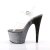 Pleaser Sandalette ADORE-708OMBRE Transparent Silber-Schwarz EU-39 / US-9