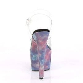 Pleaser Sandalette ADORE-708REFL Transparent Blau-Lila spiegelnd EU-36 / US-6