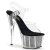Pleaser Sandalette ADORE-708SRS Transparent Silber EU-35 / US-5