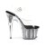 Pleaser Sandalette ADORE-708SRS Transparent Silber EU-35 / US-5