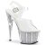 Pleaser Sandalette ADORE-708SRS Transparent Silber Strass EU-41 / US-11