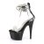 Pleaser ADORE-727RS Plateau Sandaletten Strass Transparent Schwarz EU-39 / US-9 B-Ware