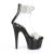 Pleaser ADORE-727RS Plateau Sandaletten Strass Transparent Schwarz EU-39 / US-9 B-Ware