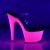 Pleaser Sandalette ADORE-708UV Transparent Neon-Pink EU-41 / US-11