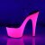 Pleaser Sandalette ADORE-708UV Transparent Neon-Pink EU-35 / US-5