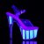Pleaser Sandalette ADORE-708UVG Transparent Neon-Silber EU-35 / US-5